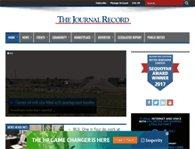 Tablet Screenshot of journalrecord.com